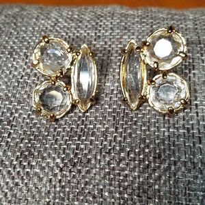Kate Spade 3 Stone 14K Gold Filed Studs